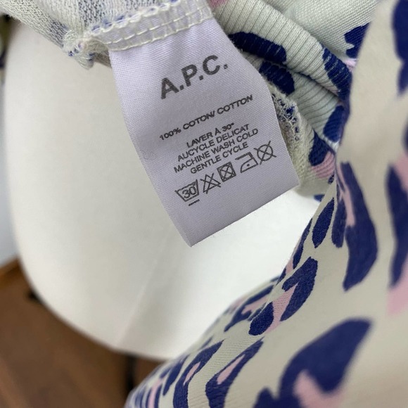 A.P.C. Leopard Animal Print Sweatshirt Small - Picture 7 of 7